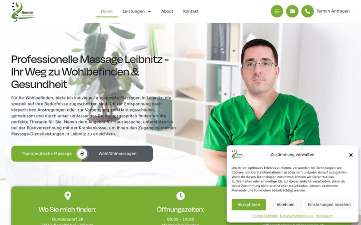 Skærmbillede af bernds-heilmassage.at