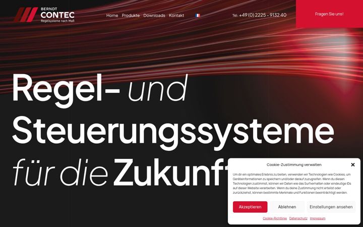 Екранна снимка на berndt-contec.de