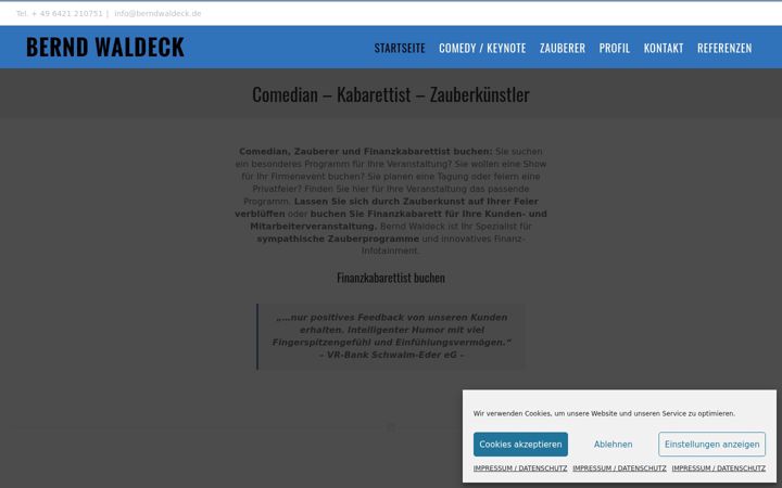 Екранна снимка на berndwaldeck.de