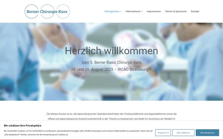 Screenshot of berner-chirurgie-kurs.ch