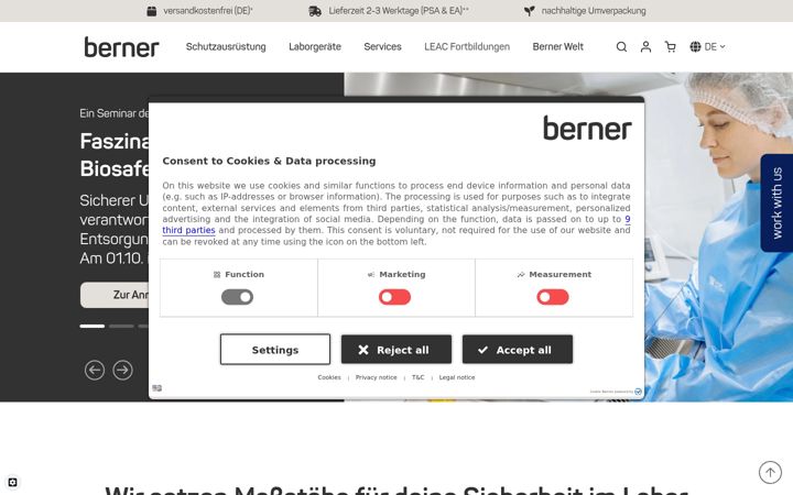 Screenshot of berner-safety.de