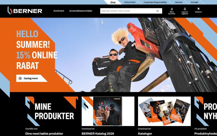 Screenshot of berner.eu