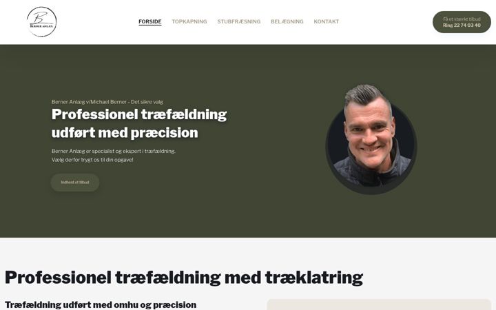 Screenshot of berneranlaeg.dk