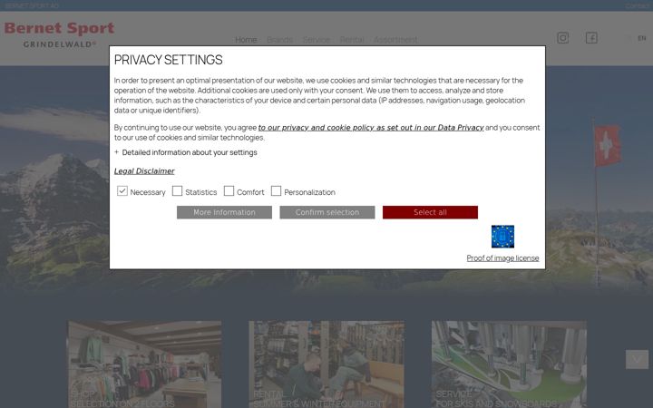 Screenshot of bernet-sport.ch
