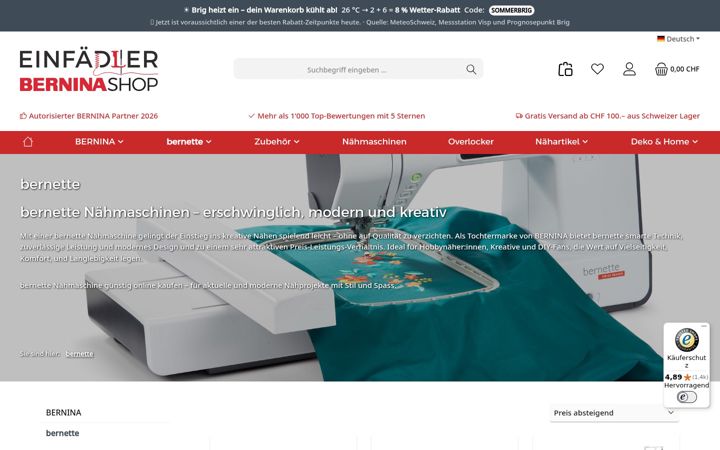 Screenshot of bernette-shop.com