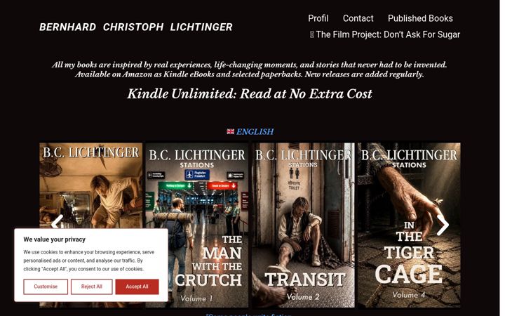 Screenshot of bernhardchristophlichtinger.com