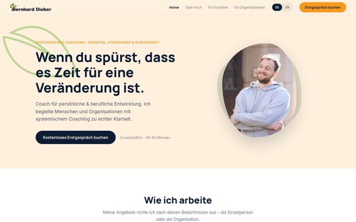 Screenshot of bernharddieber.coach