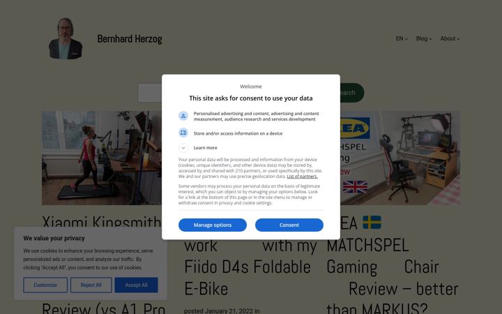 Screenshot of bernhardherzog.com
