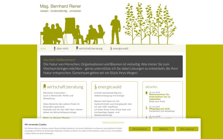 Screenshot of bernhardriener.at