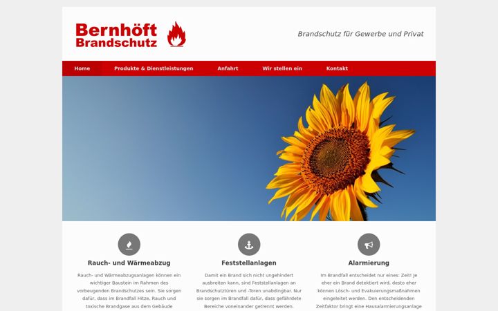 Screenshot of bernhoeft-brandschutz.de