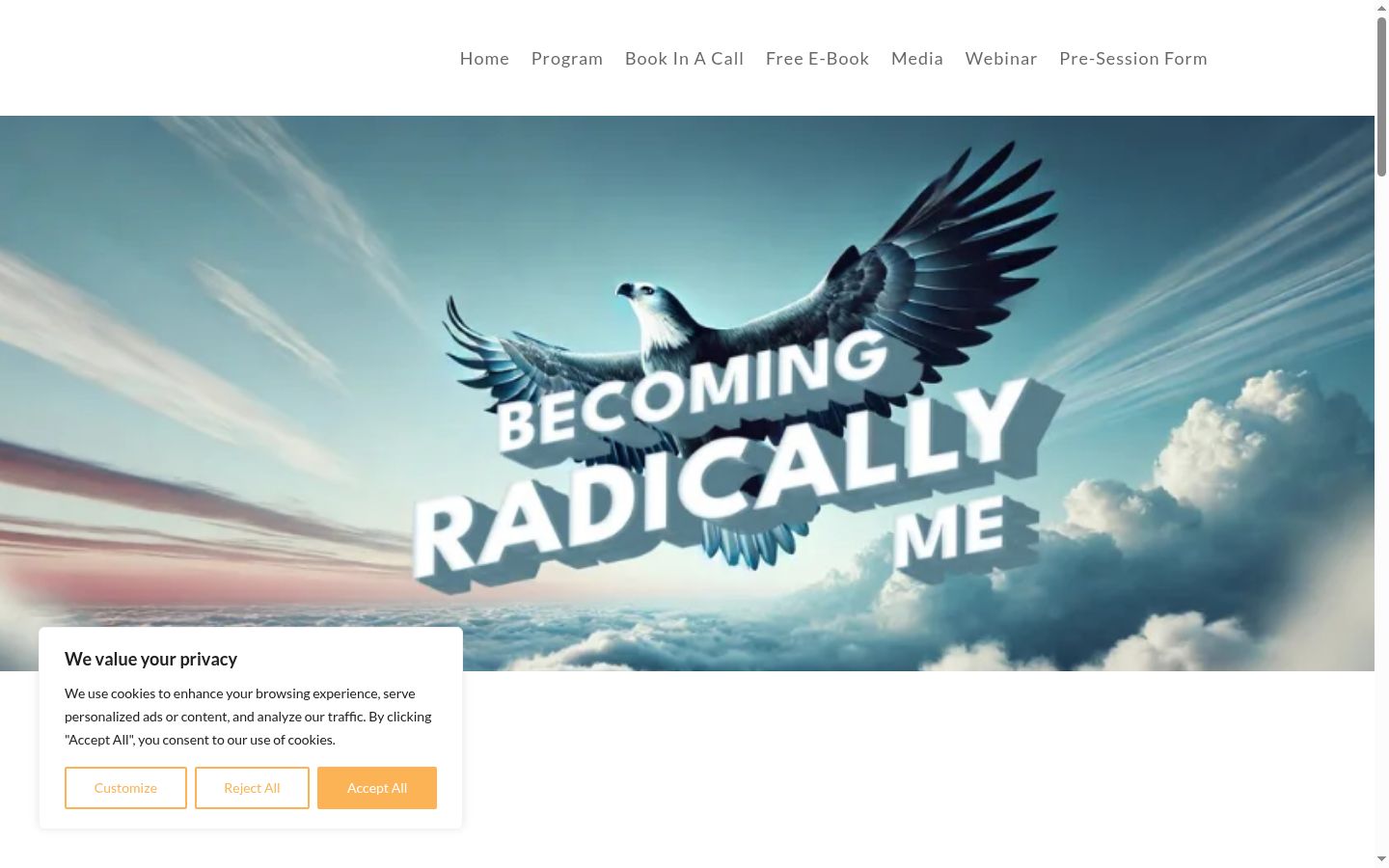 Screenshot of the consent banner shown before any interaction