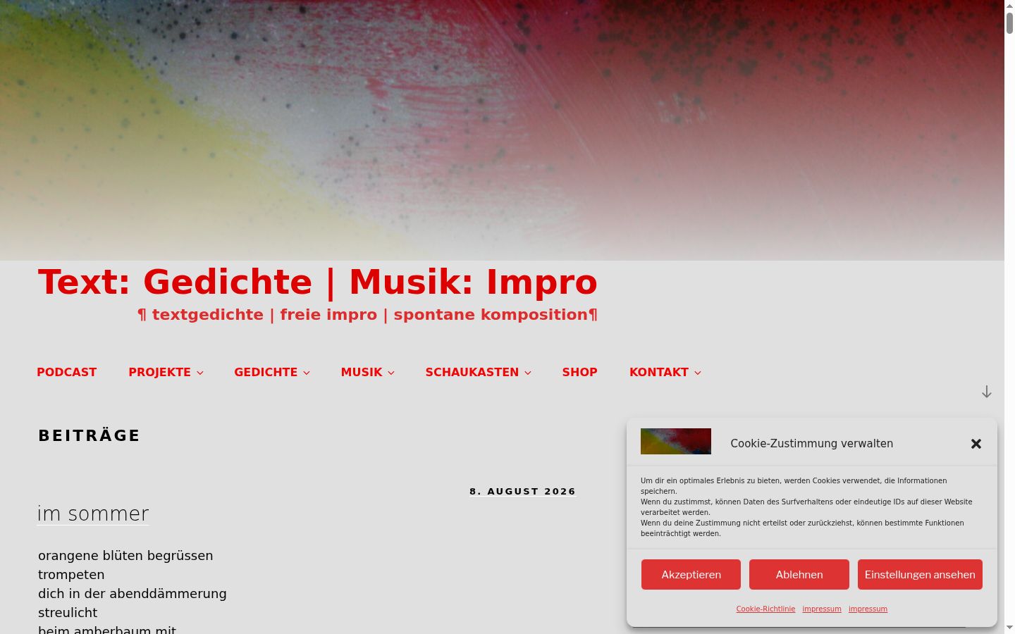 Capture d'écran de la bannière de consentement affichée avant toute interaction