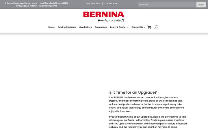 Ekraanipilt saidist berninadbn.co.za
