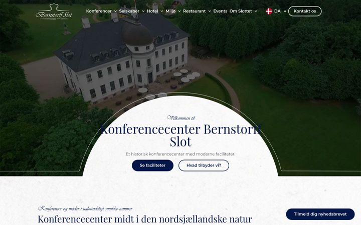 Screenshot of bernstorffslot.dk