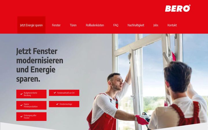 Screenshot van bero-fensterwerk.de
