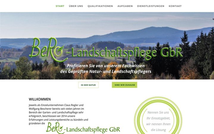 Screenshot of bero-landschaftspflege.de