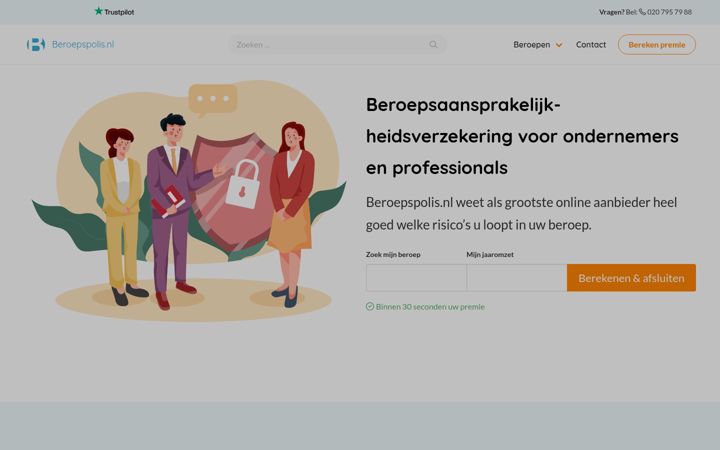 Screenshot of beroepspolis.nl