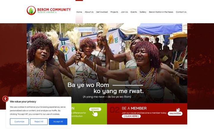 Screenshot of beromcommunityna.org