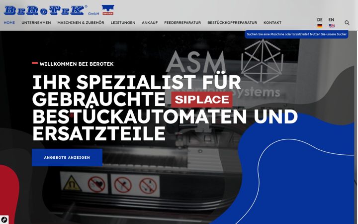 Screenshot of berotek.com