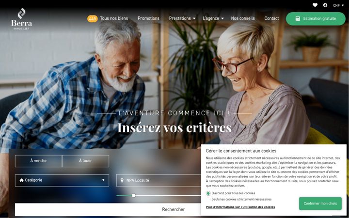 Screenshot of berra-immobilier.ch