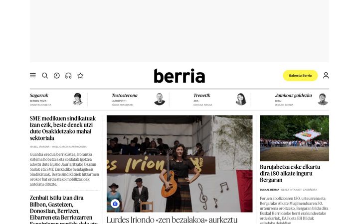 Screenshot of berria.eus