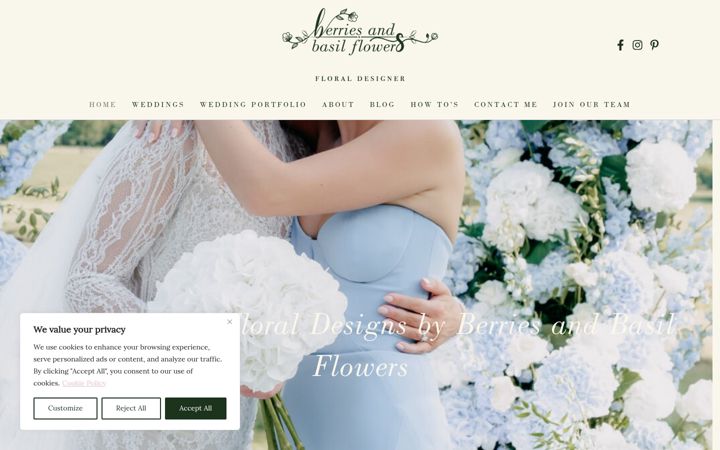 Screenshot of berriesandbasilflowers.com