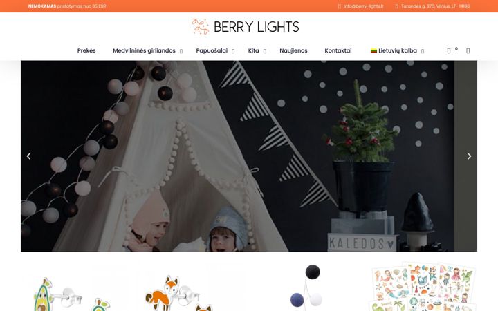 Screenshot of berry-lights.lt