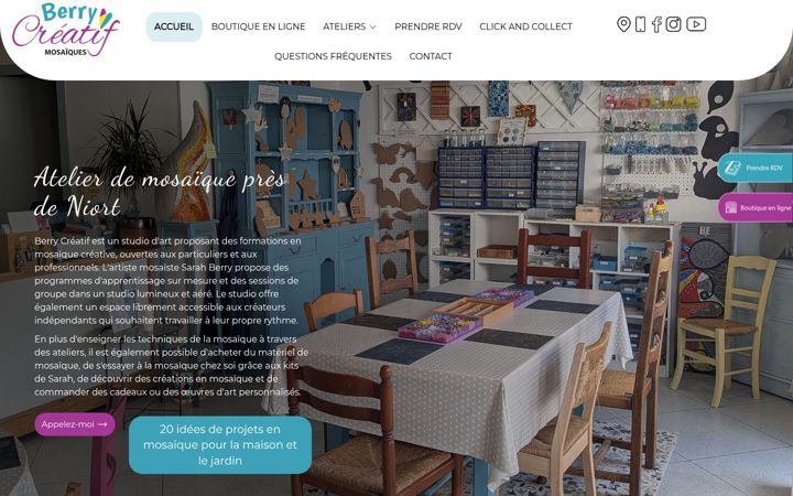 Screenshot of berrycreatifmosaiques.fr