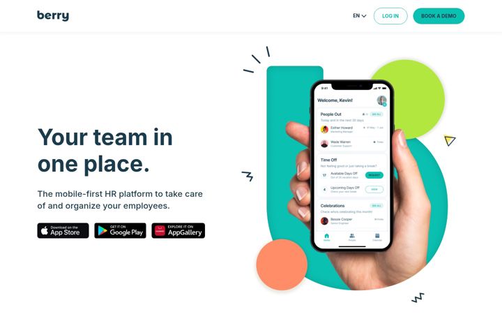 Screenshot of berryhr.tech