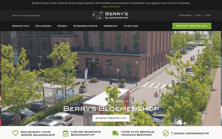 Ekrano kopija berrysbloemenshop.nl