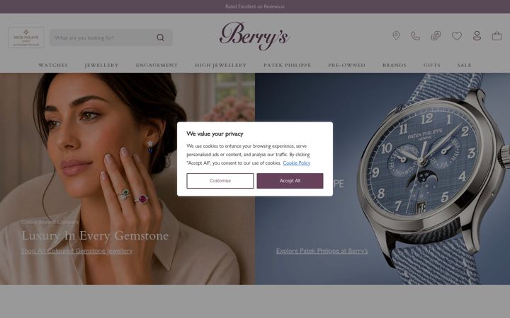 Screenshot of berrysjewellers.co.uk