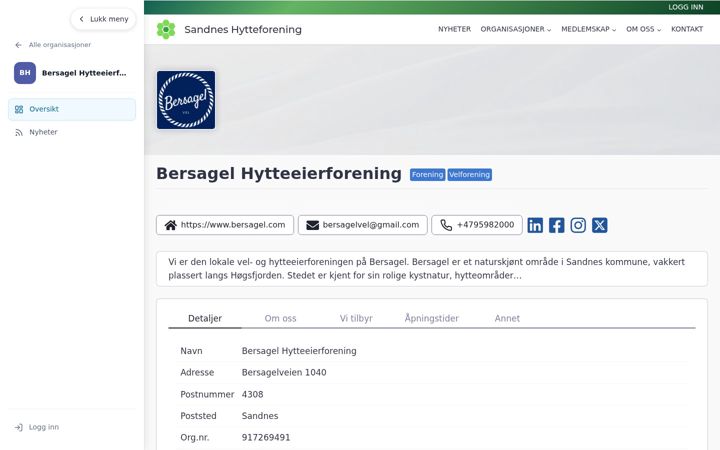 Screenshot of bersagel.com
