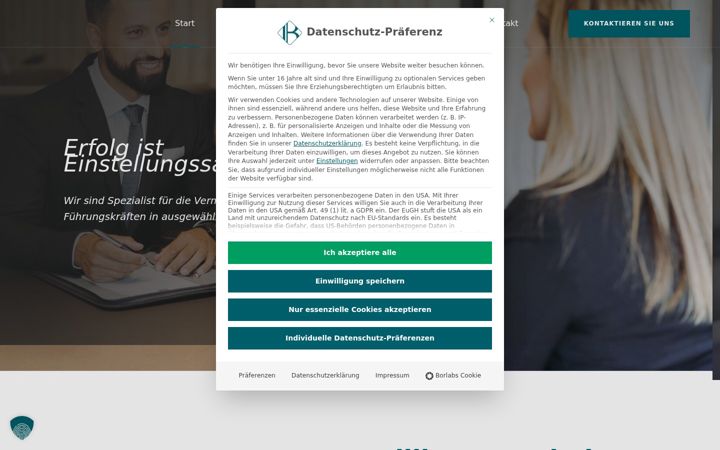 Zrzut ekranu berse-personalberatung.de