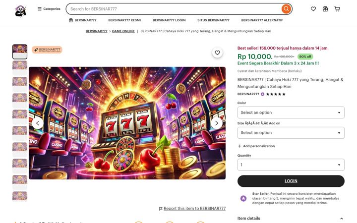Screenshot of bersinar777.net