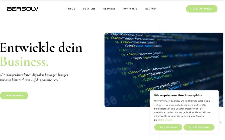 Screenshot of bersolv.ch