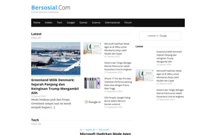 Screenshot of bersosial.com