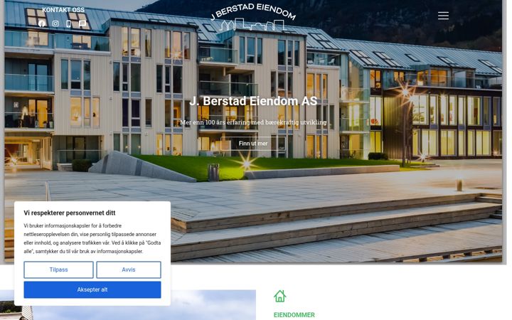 Screenshot of berstad-eiendom.no