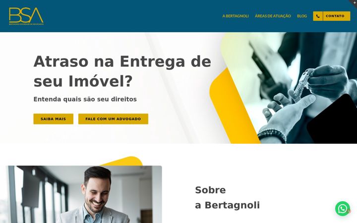 Screenshot of bertagnoliadvogados.com.br