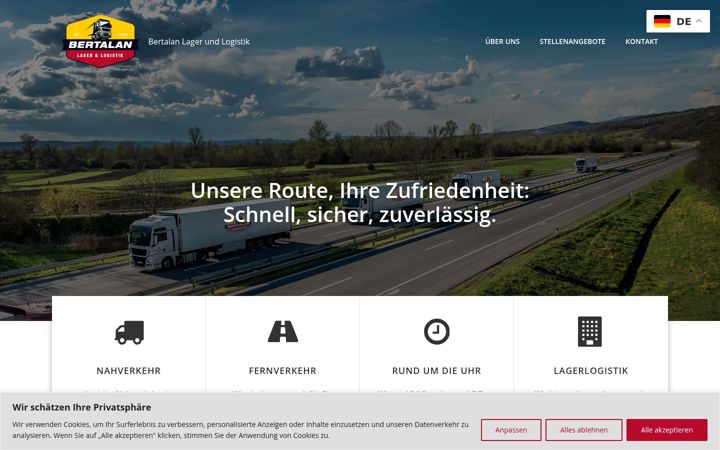 Zrzut ekranu bertalan-logistik.de