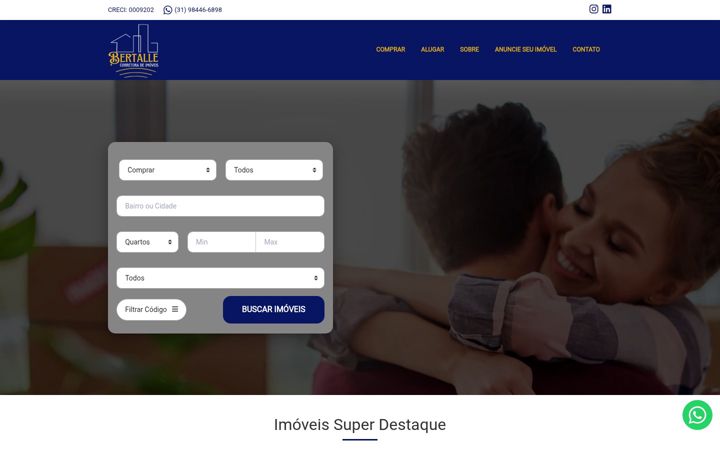 Screenshot of bertalleimoveis.com.br