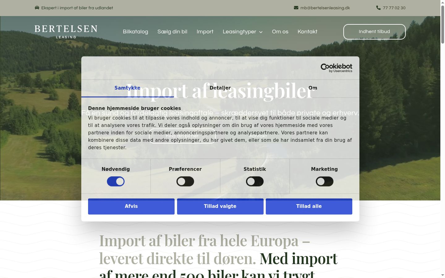 Capture d'écran de la bannière de consentement affichée avant toute interaction