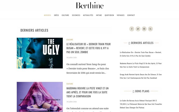 Screenshot of berthine.fr