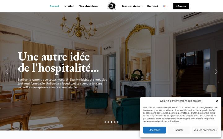 Screenshot of bertihotel.com