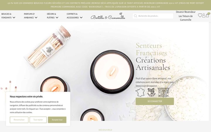 Screenshot von bertille-et-camomille-pro.fr