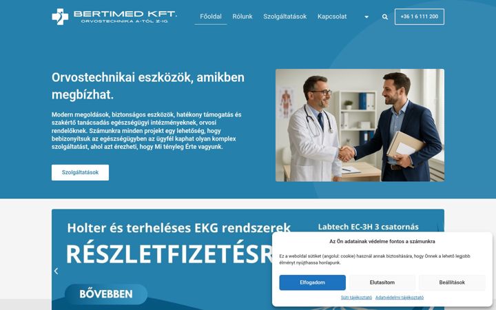 Screenshot of bertimed.hu