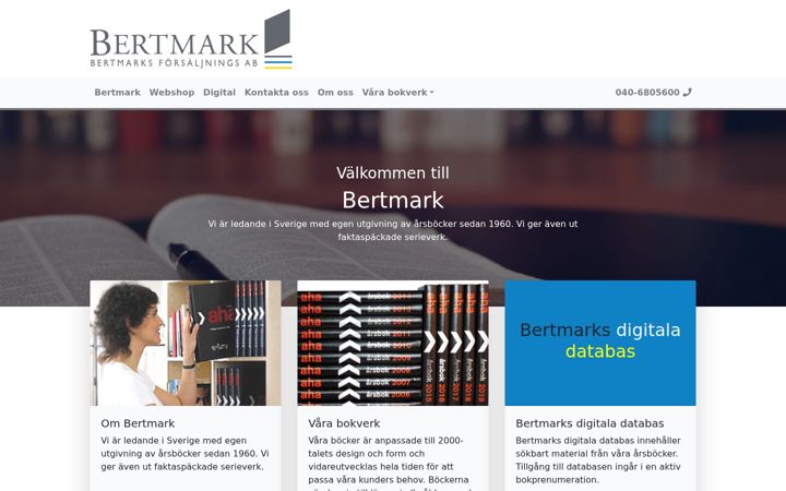 Screenshot of bertmark.se