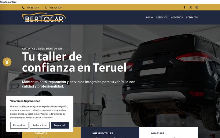 Screenshot of bertocar.es