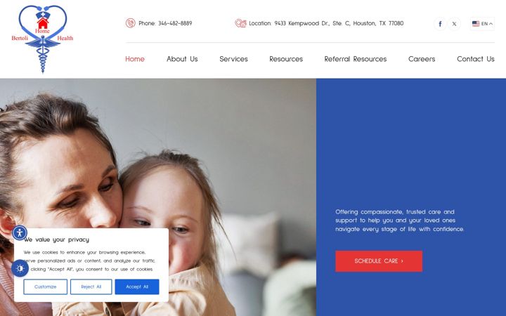Screenshot of bertolihomehealthtx.com