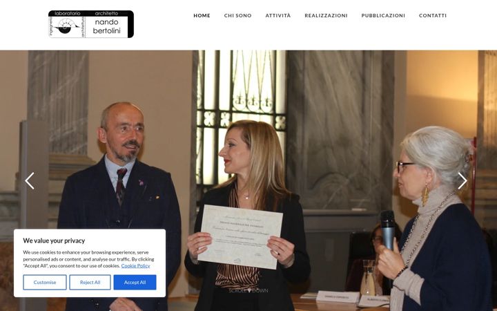 Screenshot ta' bertoliniarchitettura.it