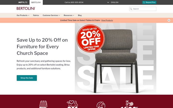 Screenshot of bertolinidirect.com